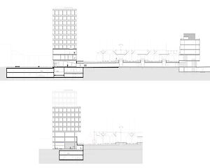 Pläne Bürogebäude Bahnhof Nord, Visp