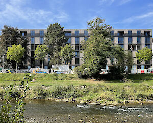 Siedlung Untere Birs: Baufeld B im Endspurt (Bilder: Jan Borner, EBG)