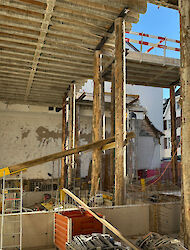 Baufortschritt Umnutzung altes Kino, Riehen