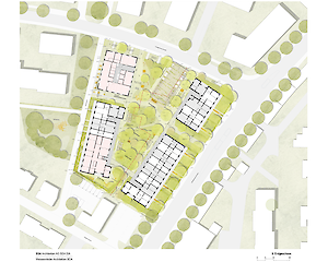 Pläne Genossenschaftswohnbau OEKOGENO, Ladenburg (D)