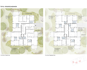 Pläne Wohnüberbauung Wissbächli, Grenchen