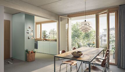 Siedlung Birs: Die Innenvisus sind da!