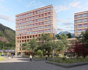 Foto Bürogebäude Bahnhof Nord, Visp